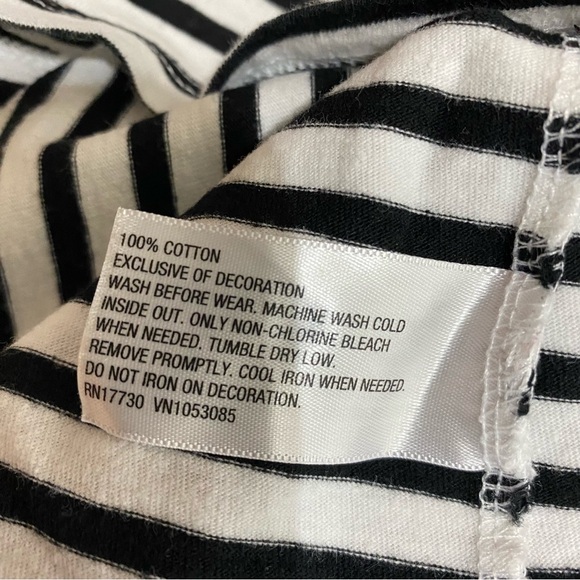 Circo Girl’s Black & White Striped Short Sleeve Tee - Picture 6 of 6